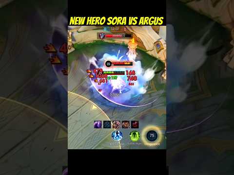NEW HERO SORA VS ARGUS 🔥🥶🗿#mobalegends5v5 #moba5v5pippin #moba5v5english #sora #argus #shorts
