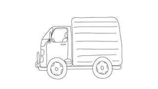 How to draw a Truck - Easy step-by-step drawing lessons for kids