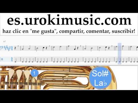 Tutorial de Tuba Michael Jackson - Beat It Clases Notas Parte#1 um-i927