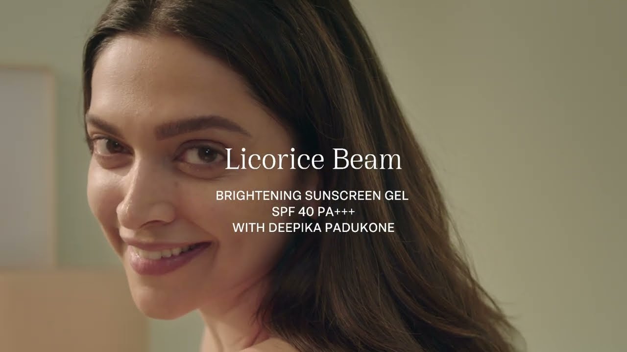 Licorice Beam: A clear sunscreen gel SPF 40 PA+++ with Deepika Padukone | 82°E