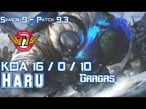 SKT Haru GRAGAS vs KHA'ZIX Jungle - Patch 9.3 KR Ranked