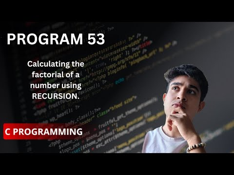 Program to calculate the factorial of a number using recursion in C.