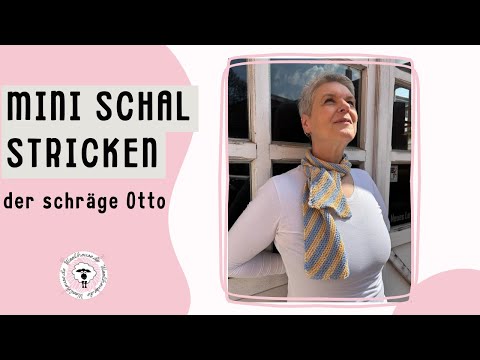 Slanted Otto / Mini Shawl / Mini Scarf Knitting / Quick and easy, suitable for beginners
