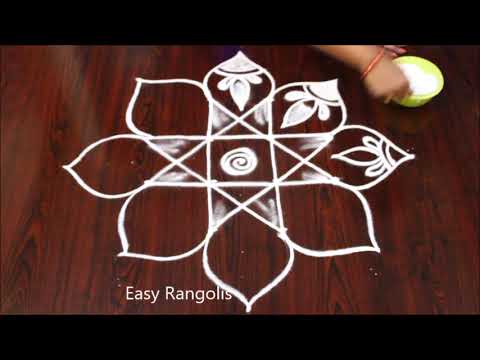 Easy Daily Kolams with 4*2 dots | Chinna Muggulu | Simple Rangoli Designs | Easy Rangolis
