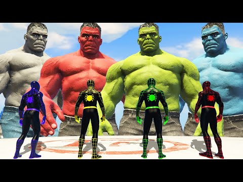 HULK ARMY vs TEAM SPIDER-MAN MILES MORALES | SPIDER-MAN UNIVERSE - What If Battle Superheroes