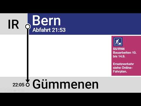 BLS Ansage » IR66 Begrüssung nach Gümmenen | SLBahnen