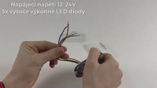 PROFI SLIM výstražné LED svetlo vonkajšie, modré, 12-24V, ECE R10