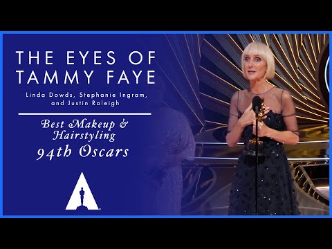 Thumbnail of the video: 'The Eyes of Tammy Faye' Wins Best Makeup and Hairstyling | 94th Oscars