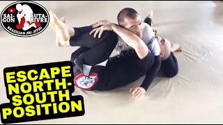 Easy North South Escape for BJJ (Cow Shovel Escape)
