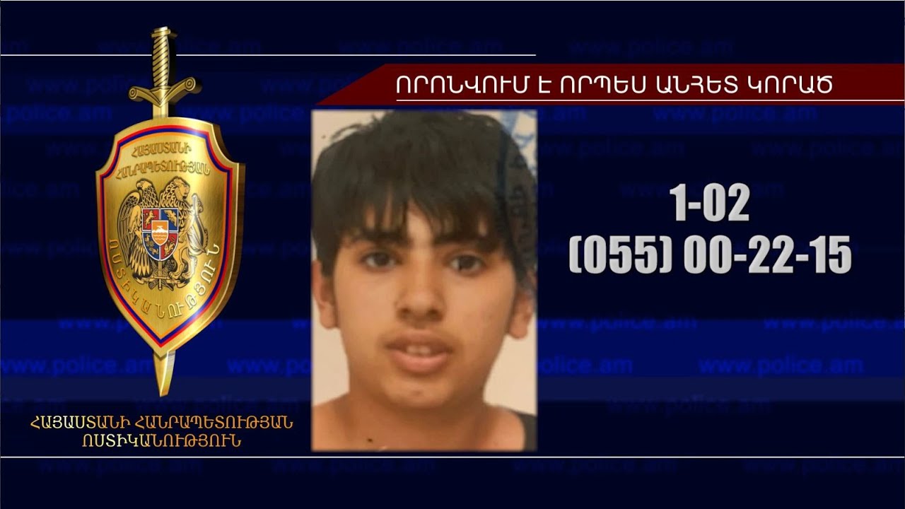 24-ամյա Անահիտ Մեսրոպյանը որոնվում է որպես անհետ կորած