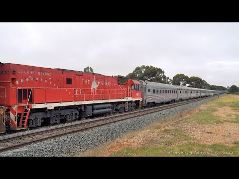 2AM8 JBRE "The Ghan" Passenger Train Arrives At Inverleigh (5/4/2022) - PoathTV Australian Railways