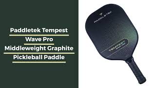 Video thumbnail: Paddletek Tempest Wave Pro Middleweight Graphite Pickleball Paddle