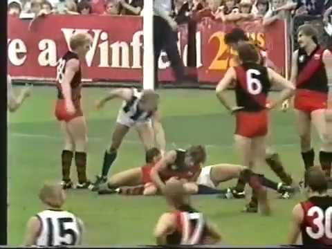 1981 VFL Round 2 Essendon Vs Nth Melbourne at Windy Hill brief Channel 2 highlights