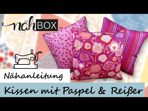 Wendekissenhülle mit Reißverschluss & Paspelband selbst nähen | Kostenlose Nähvideoanleitung