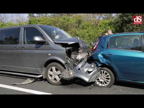 Ravage op A28 bij 't Harde na kettingbotsing