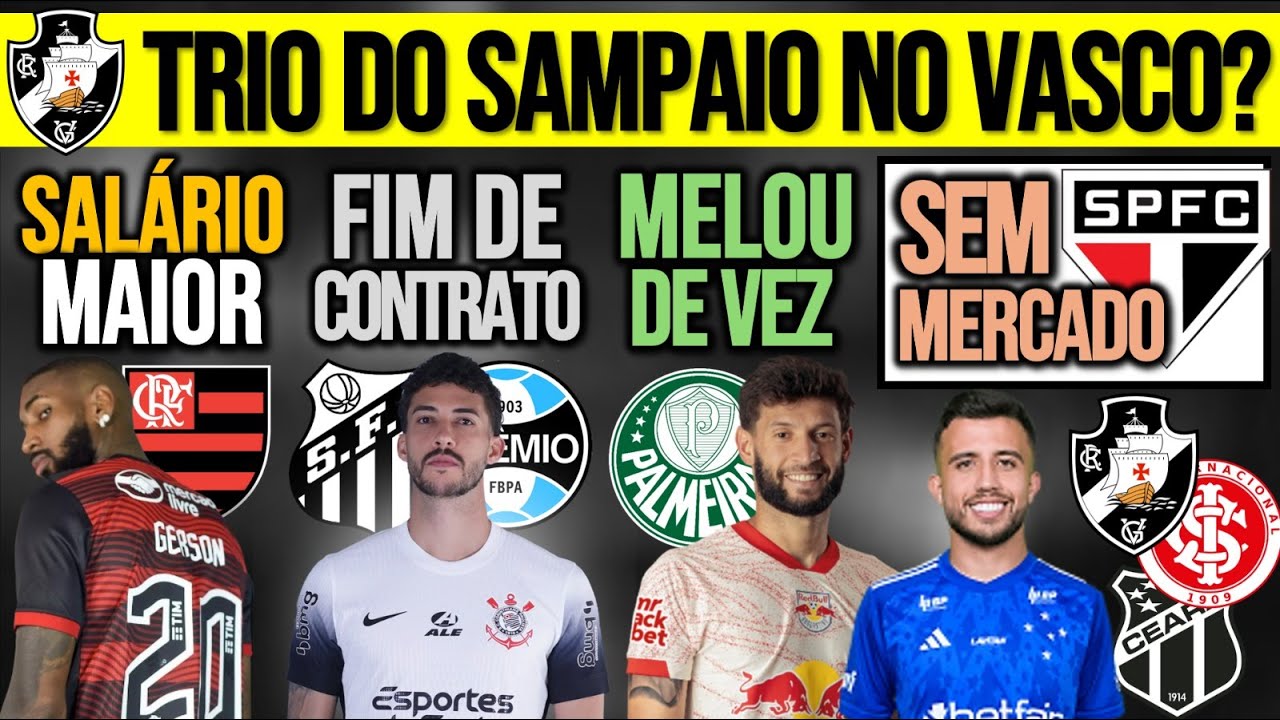 GERSON DIZ "NÃO" AO FLA! TIMÃO: ZAGUEIRO DE SAÍDA? CAPIXABA JÁ ERA! ENCOSTADO NO SP! ZÊRO, PEIXE E+
