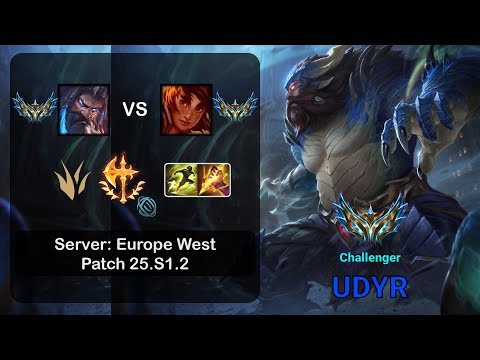 Udyr Jungle vs Taliyah - EUW Challenger - Patch 25.S1.2