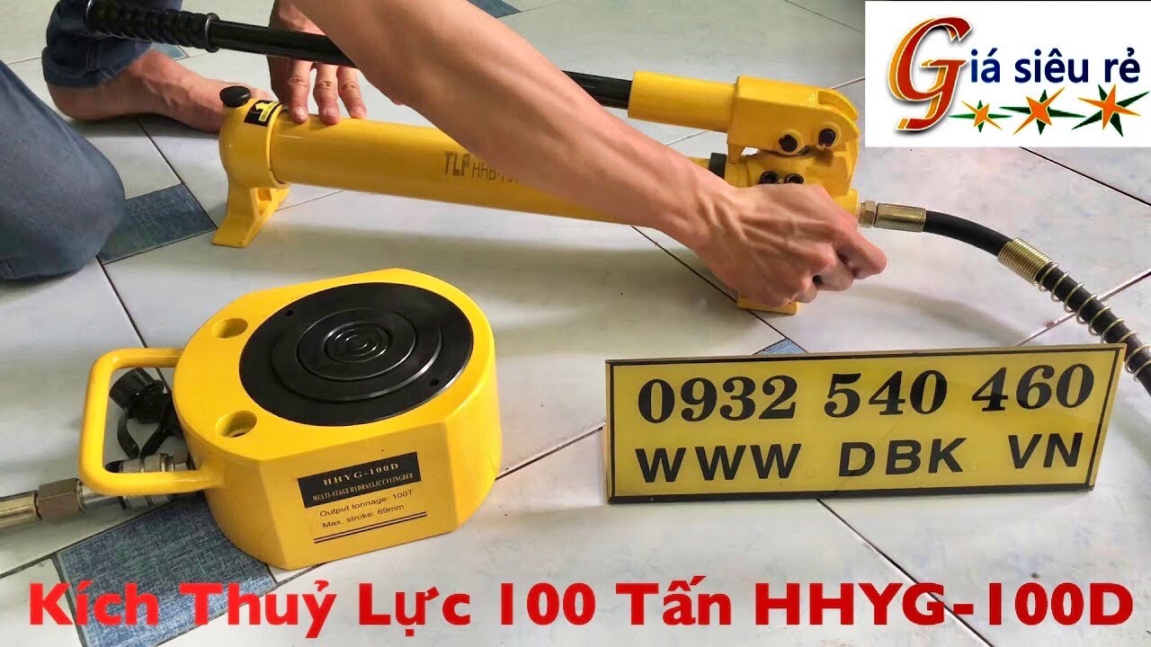 Video Kích thủy lực lùn tầng 100 tấn TLP HHYG-100D - Kích thủy lực lùn tầng 100 tấn TLP HHYG-100D