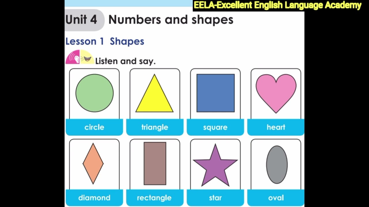 Grade-3,(Unit-4, Lesson-1, Shapes)  @eela-excellentenglish