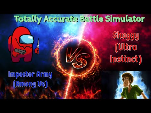 Shaggy (Ultra Instinct) ~VS~ Impostor Army (Among Us) // TABS // Totally Accurate Battle Simulator