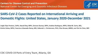 AJPH Video Abstract: SARS-CoV-2 Cases Reported on International Arriving and Domestic Flights