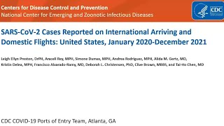 AJPH Video Abstract: SARS-CoV-2 Cases Reported on International Arriving and Domestic Flights