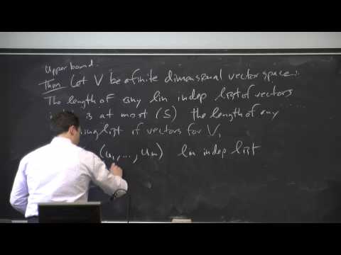 Lecture 6: Linear independence and dependence