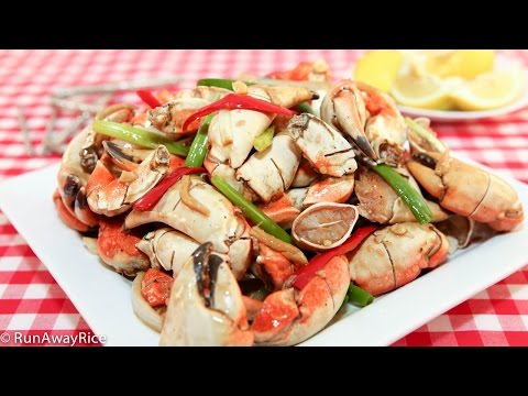 Pernas de caranguejo fritas e picantes (Cua Xao Gung Ot)