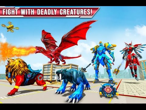 Royal Lion Robot Games- Dragon Robot Transform War Game Inferno Android Gameplay 1