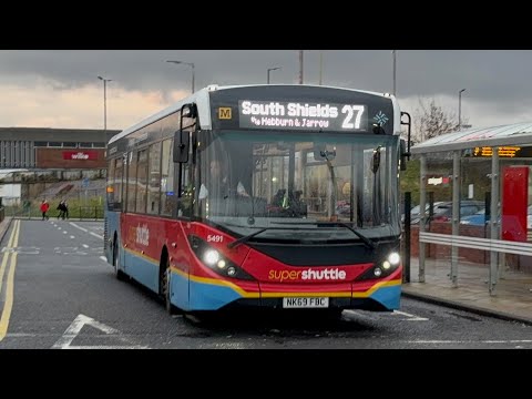 Go North East Supershuttle Branded 5491 NK69 FBC on Crusader 27-Newcastle *RARE*