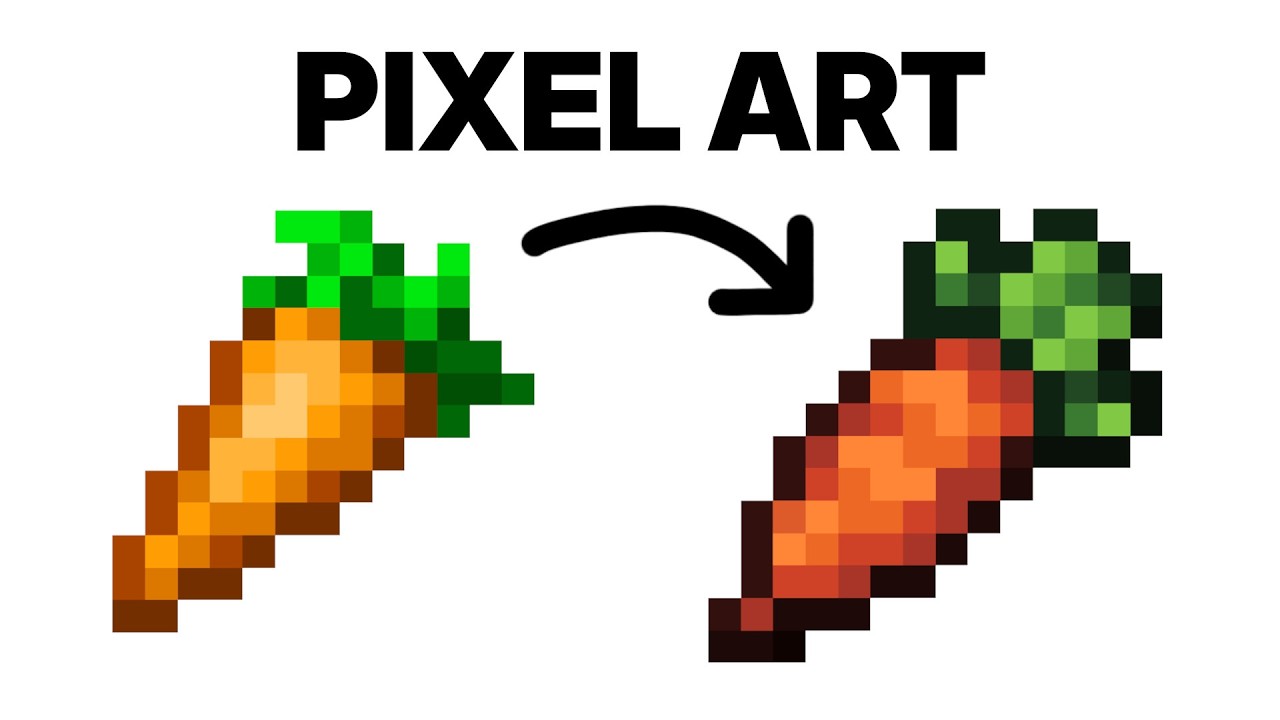 Re-Texturing Minecraft - Carrot Pixel Art Process - How to Create Your Own Minecraft Resource Pack