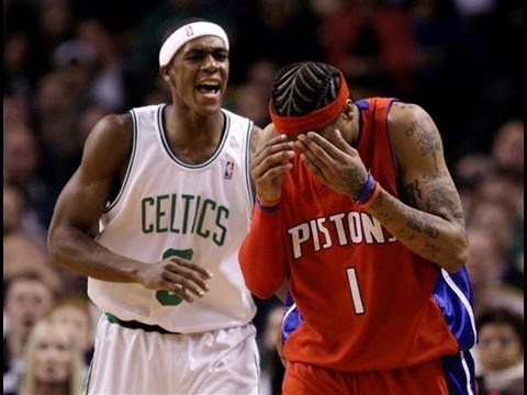 Rajon Rondo vs Allen Iverson 2008/2009 - 18 points, 8 assists - Highlights vs Detroit Pistons
