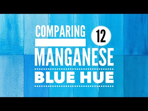 Comparing 12 Manganese Blue Hue Watercolors - Colossal Color Showdown S3, Ep. 7