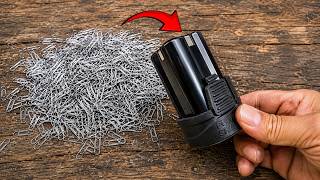 👉Millions Don't Know This Trick! Revive Dead Batteries With Ordinary Paper Clips🔋⚡