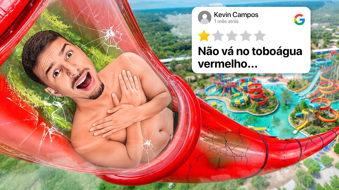 Testei os Piores Parques Aquáticos 1 Estrela (de novo)