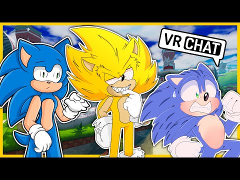 Movie Sonic And Modern Sonic Meet Fleetway In VRCHAT!!