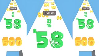 Number Hit Rush Merge Numbers challenge mode 3D ASMR run