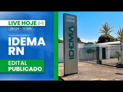 Banner de capa do material gratuito Edital publicado concurso IDEMA - Seja um dos primeiros servidores do órgão!