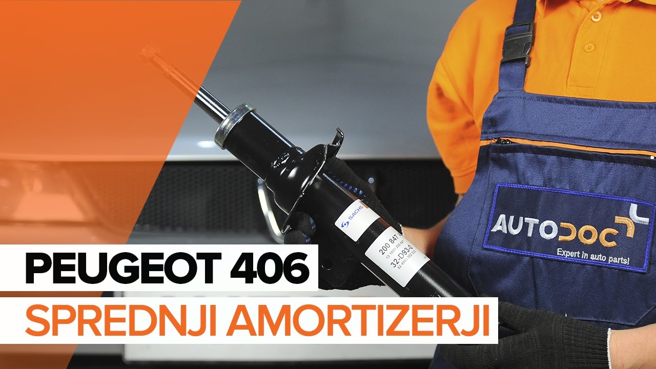 Kako zamenjati avtodel vzmetna noga (blazilnik) spredaj na avtu Peugeot 406 sedan – vodnik menjave