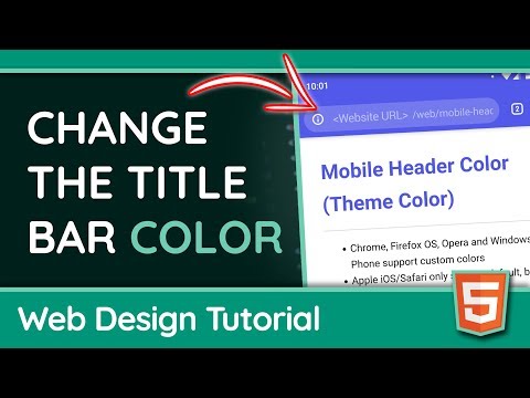 Setting the Mobile Theme Color Title Bar Color Web Design Tutorial
