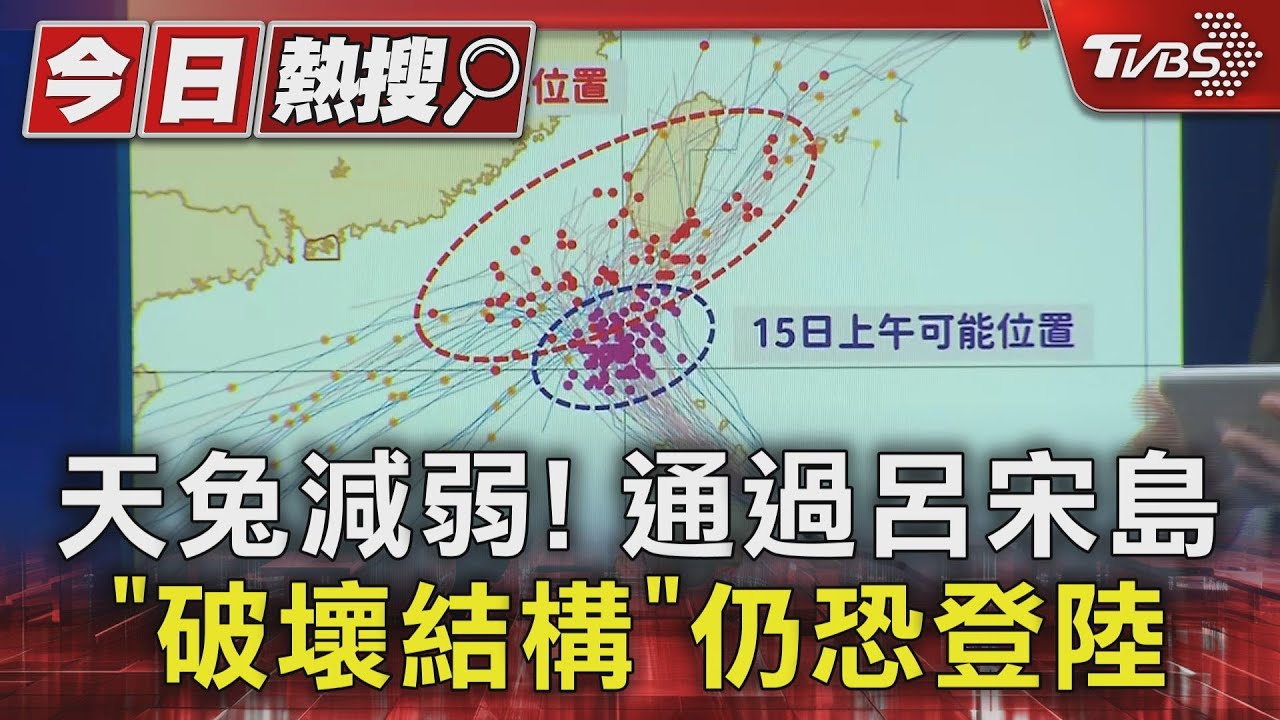 天兔減弱!通過呂宋島「破壞結構」仍恐登陸