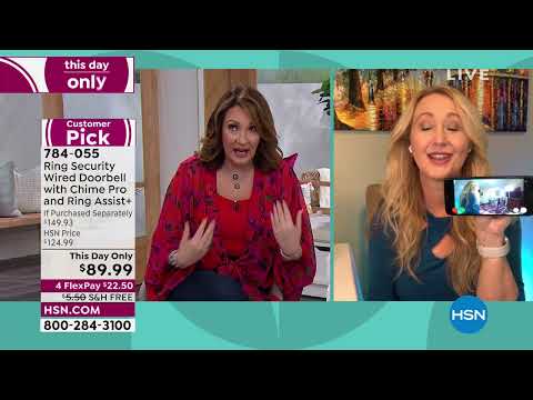 Ring Security Wired Video Doorbell with Chime Pro and Ri...