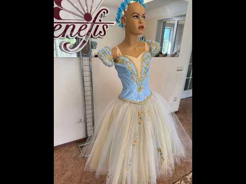 Stage ballet costume Snowflakes Waltz  Melody Nutcracker F 0080 - video 6