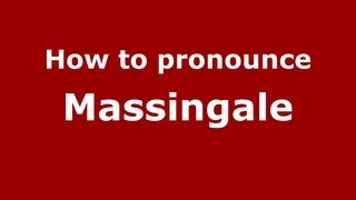 How to pronounce Massingale