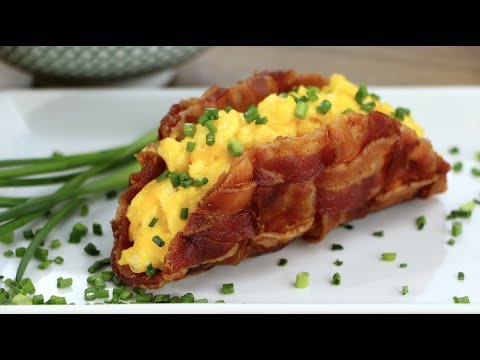 Englisches Frühstück in mexikanischer Form: der Frühstücksbacon-Taco