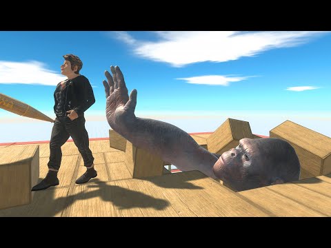 Fight above King Kong Cage - Animal Revolt Battle Simulator