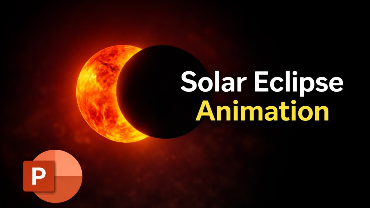 Solar Eclipse PowerPoint Animation 🌑 | PPT Presentation Tutorial (Step-by-Step)