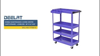 Mobile Maintenance & Work Center Carts (Frame) - 4 Shelves - 28