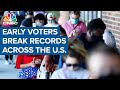 Early voters break records across the U.S.: 'It's Americans doing their civic duty' Early voters break records across the U.S.: 'It's Americans doing their civic duty'