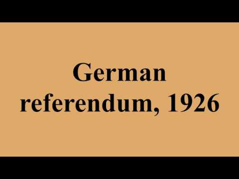 German referendum, 1926